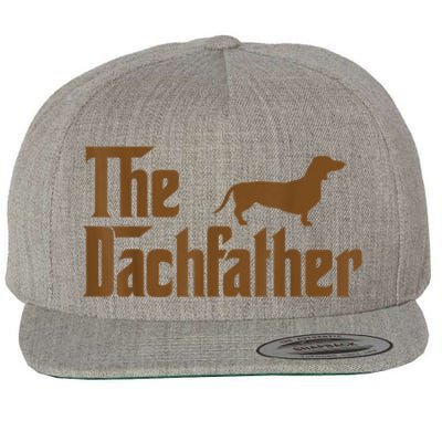 The Weiner Dog Father Funny Dachshund Wool Snapback Cap