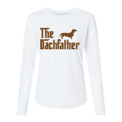 The Weiner Dog Father Funny Dachshund Womens Cotton Relaxed Long Sleeve T-Shirt