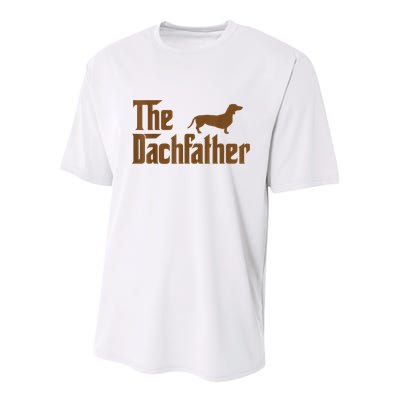 The Weiner Dog Father Funny Dachshund Youth Performance Sprint T-Shirt
