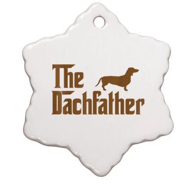 The Weiner Dog Father Funny Dachshund Ceramic Star Ornament