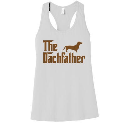 The Weiner Dog Father Funny Dachshund Women's Racerback Tank