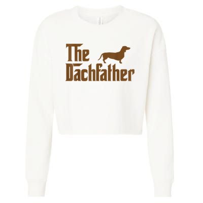 The Weiner Dog Father Funny Dachshund Cropped Pullover Crew