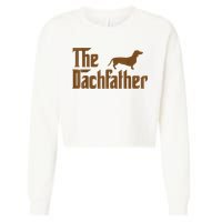 The Weiner Dog Father Funny Dachshund Cropped Pullover Crew