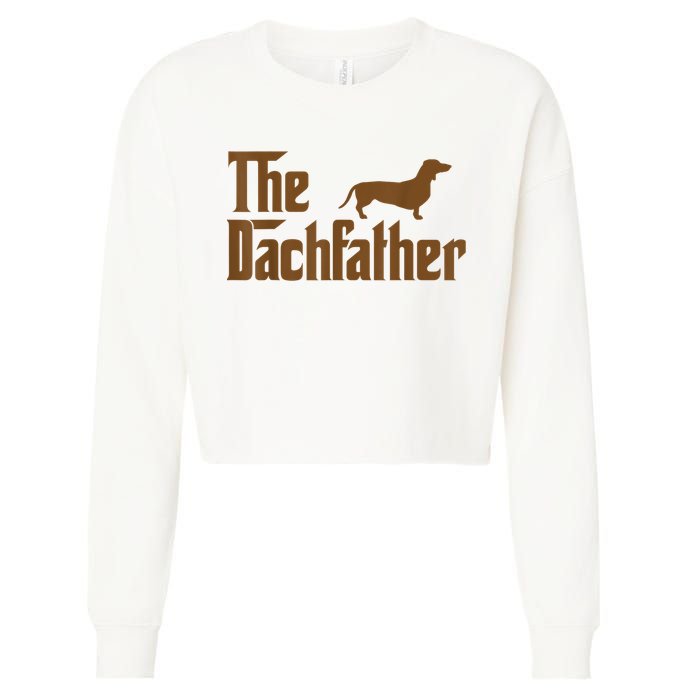 The Weiner Dog Father Funny Dachshund Cropped Pullover Crew