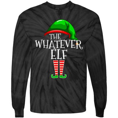 The Whatever Elf Group Matching Family Christmas Funny Tie-Dye Long Sleeve Shirt