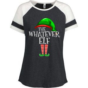 The Whatever Elf Group Matching Family Christmas Funny Enza Ladies Jersey Colorblock Tee