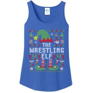 The Wrestling Elf Ugly Christmas Matching Family Group Meaningful Gift Ladies Essential Tank