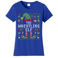 The Wrestling Elf Ugly Christmas Matching Family Group Meaningful Gift Women's T-Shirt