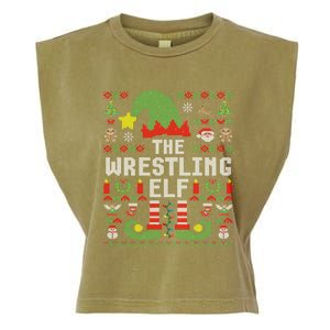 The Wrestling Elf Ugly Christmas Matching Family Group Meaningful Gift Garment-Dyed Women's Muscle Tee