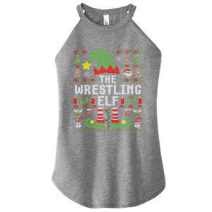 The Wrestling Elf Ugly Christmas Matching Family Group Meaningful Gift Women's Perfect Tri Rocker Tank