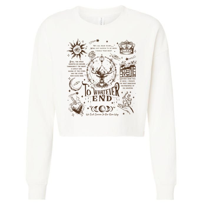 To Whatever End Throne Of Glass Cropped Pullover Crew