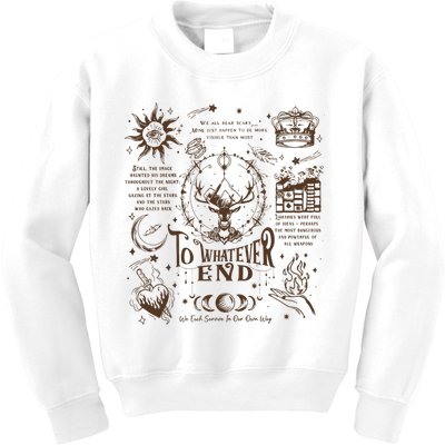 To Whatever End Throne Of Glass Kids Sweatshirt