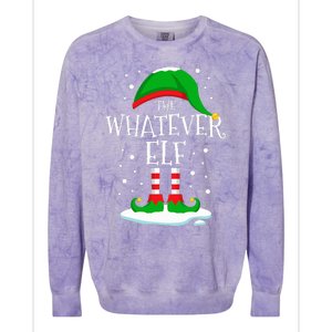 The Whatever Elf Christmas Family Matching Xmas Group Funny Colorblast Crewneck Sweatshirt