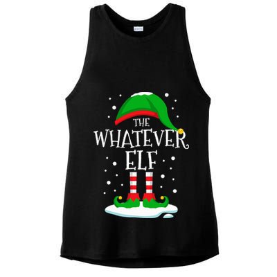 The Whatever Elf Christmas Family Matching Xmas Group Funny Ladies PosiCharge Tri-Blend Wicking Tank