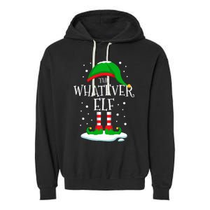 The Whatever Elf Christmas Family Matching Xmas Group Funny Garment-Dyed Fleece Hoodie