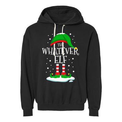 The Whatever Elf Christmas Family Matching Xmas Group Funny Garment-Dyed Fleece Hoodie