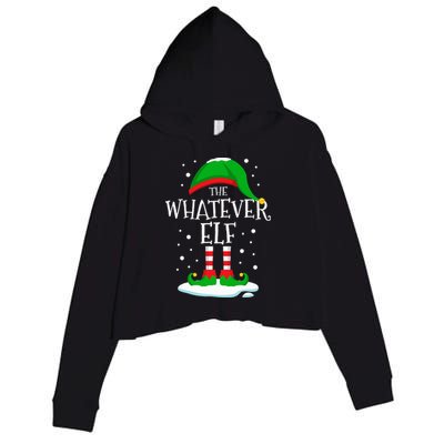 The Whatever Elf Christmas Family Matching Xmas Group Funny Crop Fleece Hoodie