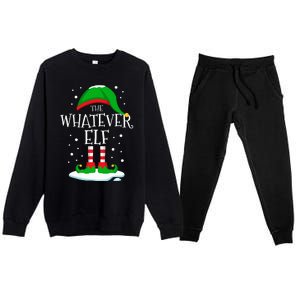 The Whatever Elf Christmas Family Matching Xmas Group Funny Premium Crewneck Sweatsuit Set