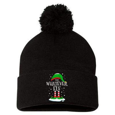 The Whatever Elf Christmas Family Matching Xmas Group Funny Pom Pom 12in Knit Beanie