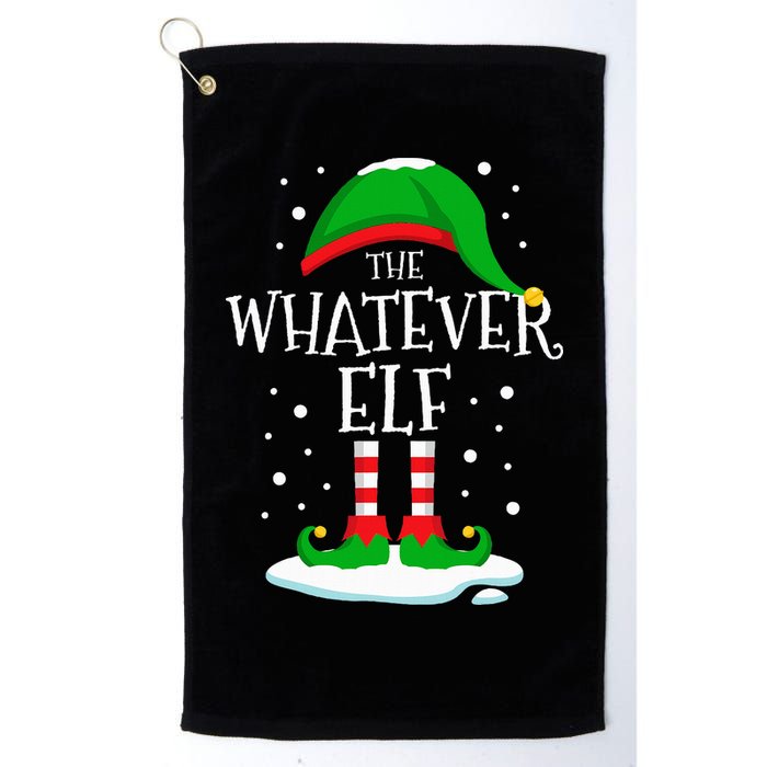 The Whatever Elf Christmas Family Matching Xmas Group Funny Golf Towel