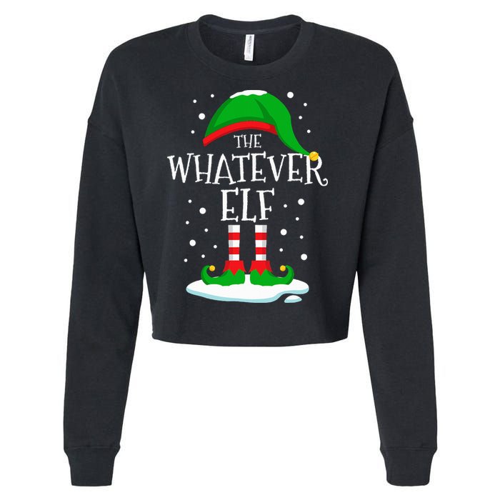The Whatever Elf Christmas Family Matching Xmas Group Funny Cropped Pullover Crew