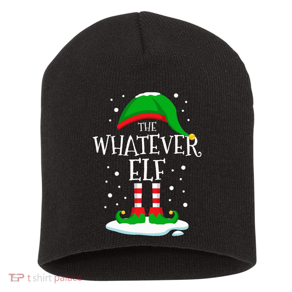 The Whatever Elf Christmas Family Matching Xmas Group Funny Short Acrylic Beanie
