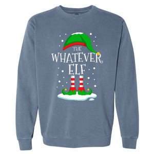 The Whatever Elf Christmas Family Matching Xmas Group Funny Garment-Dyed Sweatshirt