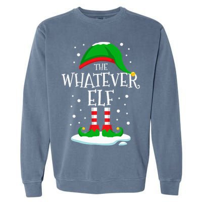 The Whatever Elf Christmas Family Matching Xmas Group Funny Garment-Dyed Sweatshirt