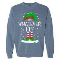 The Whatever Elf Christmas Family Matching Xmas Group Funny Garment-Dyed Sweatshirt