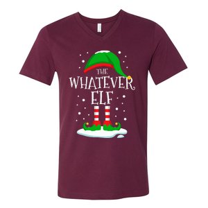 The Whatever Elf Christmas Family Matching Xmas Group Funny V-Neck T-Shirt