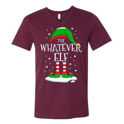 The Whatever Elf Christmas Family Matching Xmas Group Funny V-Neck T-Shirt