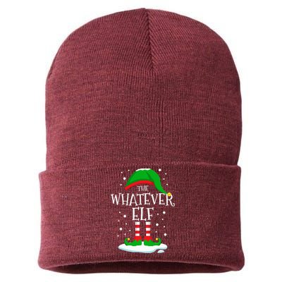 The Whatever Elf Christmas Family Matching Xmas Group Funny Sustainable Knit Beanie