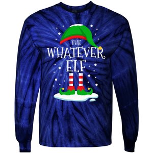 The Whatever Elf Christmas Family Matching Xmas Group Funny Tie-Dye Long Sleeve Shirt