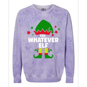 The Whatever Elf Funny Christmas Matching Decorations Family Gift Colorblast Crewneck Sweatshirt