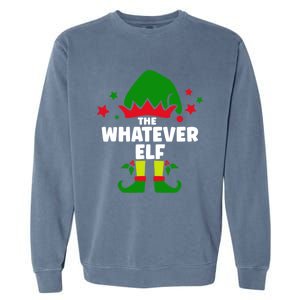 The Whatever Elf Funny Christmas Matching Decorations Family Gift Garment-Dyed Sweatshirt