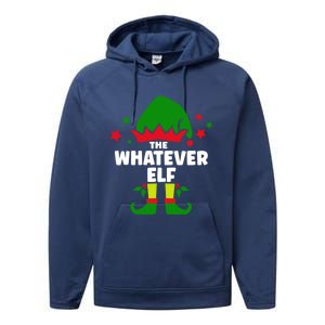 The Whatever Elf Funny Christmas Matching Decorations Family Gift Performance Fleece Hoodie