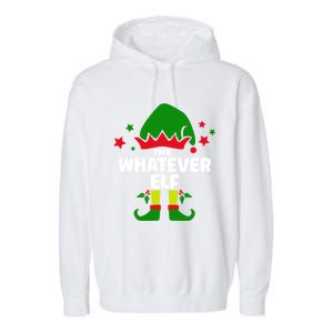 The Whatever Elf Funny Christmas Matching Decorations Family Gift Garment-Dyed Fleece Hoodie