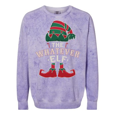 The Whatever Elf Cute Ugly Christmas Sweater Family Gift Colorblast Crewneck Sweatshirt