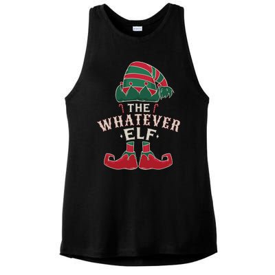 The Whatever Elf Cute Ugly Christmas Sweater Family Gift Ladies PosiCharge Tri-Blend Wicking Tank