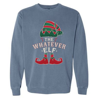 The Whatever Elf Cute Ugly Christmas Sweater Family Gift Garment-Dyed Sweatshirt