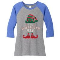 The Whatever Elf Cute Ugly Christmas Sweater Family Gift Women's Tri-Blend 3/4-Sleeve Raglan Shirt