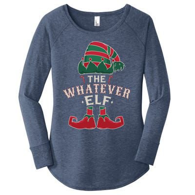 The Whatever Elf Cute Ugly Christmas Sweater Family Gift Women's Perfect Tri Tunic Long Sleeve Shirt