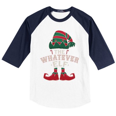 The Whatever Elf Cute Ugly Christmas Sweater Family Gift Baseball Sleeve Shirt