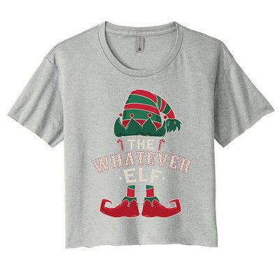 The Whatever Elf Cute Ugly Christmas Sweater Family Gift Women's Crop Top Tee