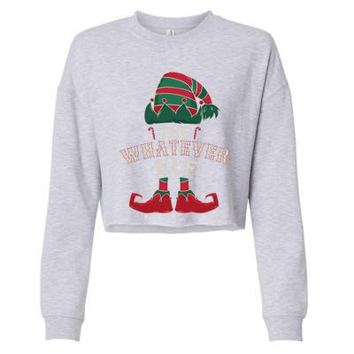 The Whatever Elf Cute Ugly Christmas Sweater Family Gift Cropped Pullover Crew