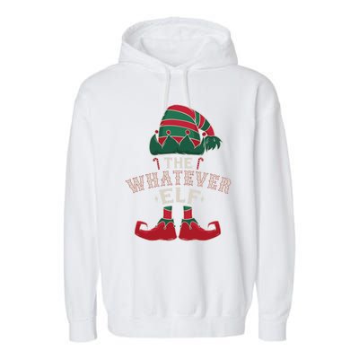 The Whatever Elf Cute Ugly Christmas Sweater Family Gift Garment-Dyed Fleece Hoodie