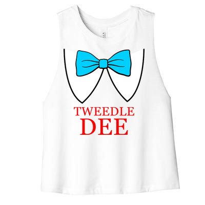 Tweedle Dee Costume Women's Racerback Cropped Tank