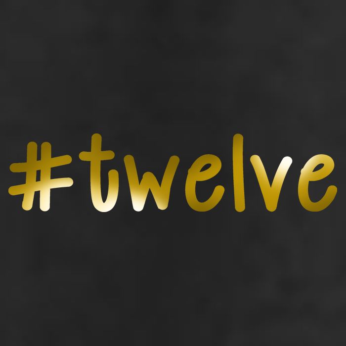 #Twelve 12th Birthday Gold Logo 7 Panel Mesh Trucker Snapback Hat