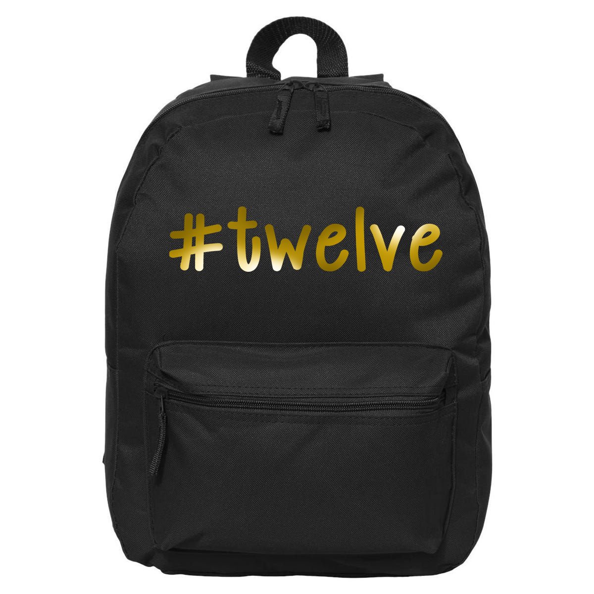 #Twelve 12th Birthday Gold Logo 16 in Basic Backpack
