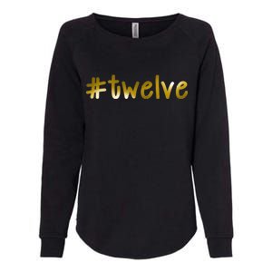 #Twelve 12th Birthday Gold Logo Womens California Wash Sweatshirt